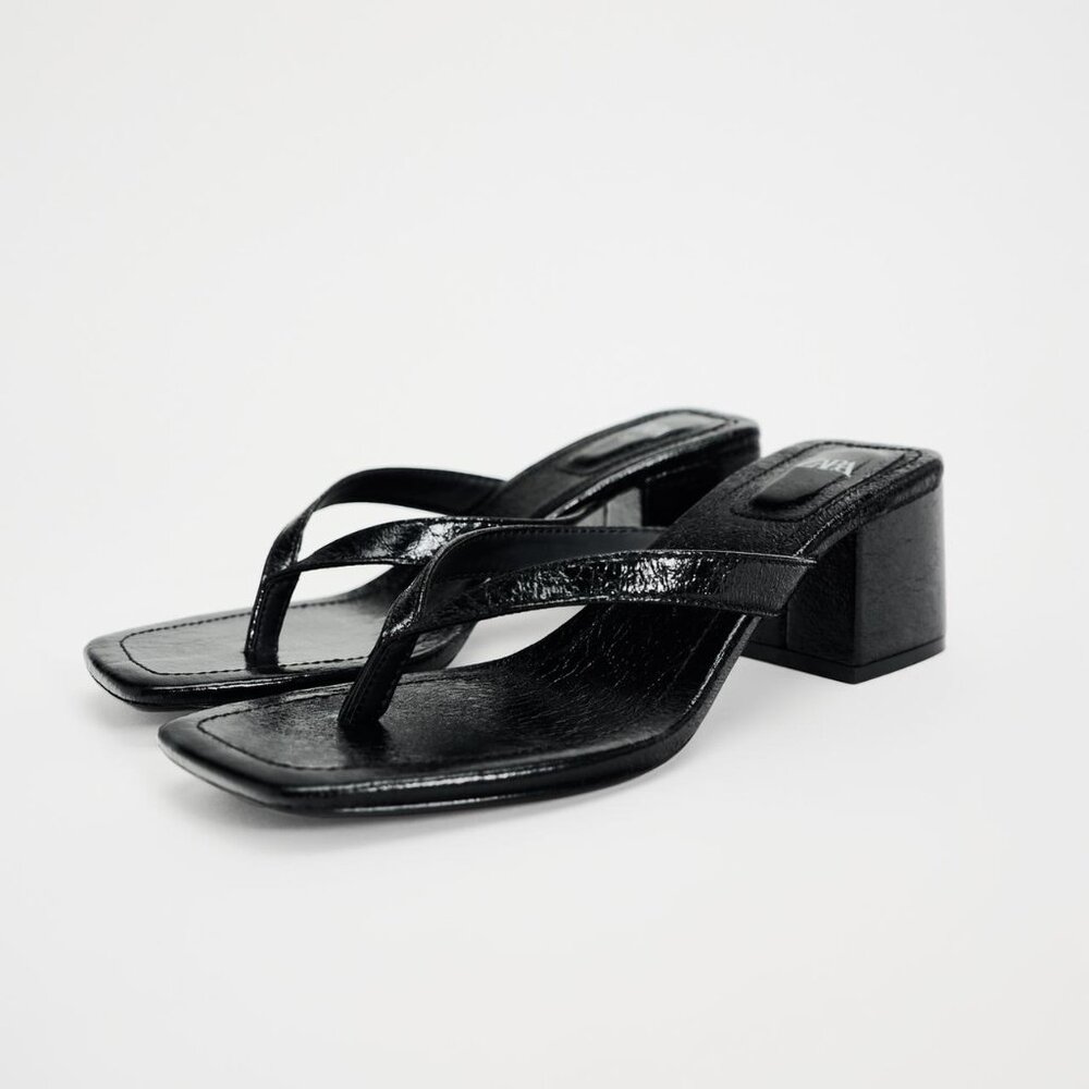 ZARA BLOCK HEEL SANDALS
